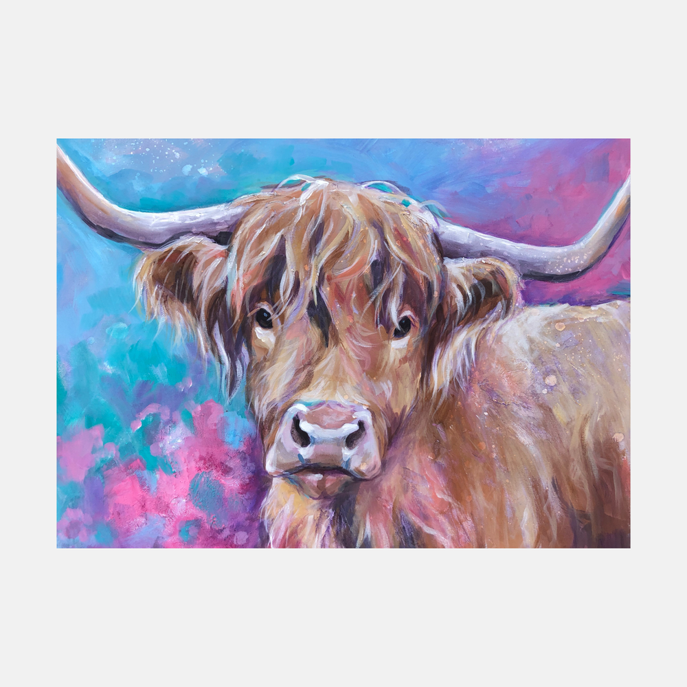 Scrumptious - Original Highland Cow Painting