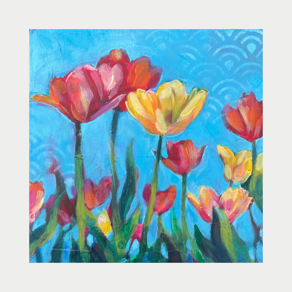 Cheery Tulips - Original Floral Painting