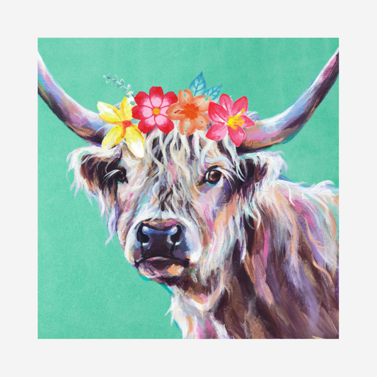 Frida - Highland Cow Print (Green)