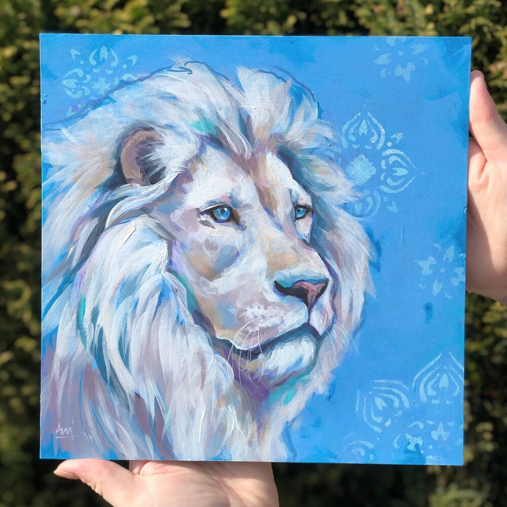 Deva - Original Lion Painting