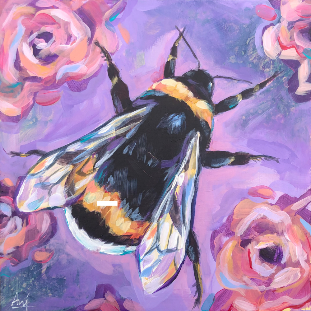 Summer Haze - Original Bumblebee Painting