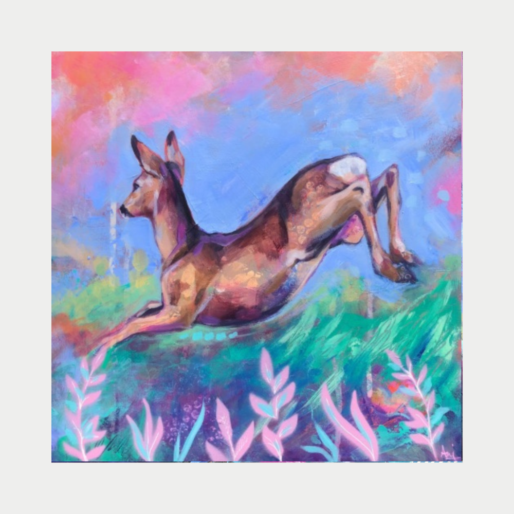 Springtime - Original Roe Deer Painting