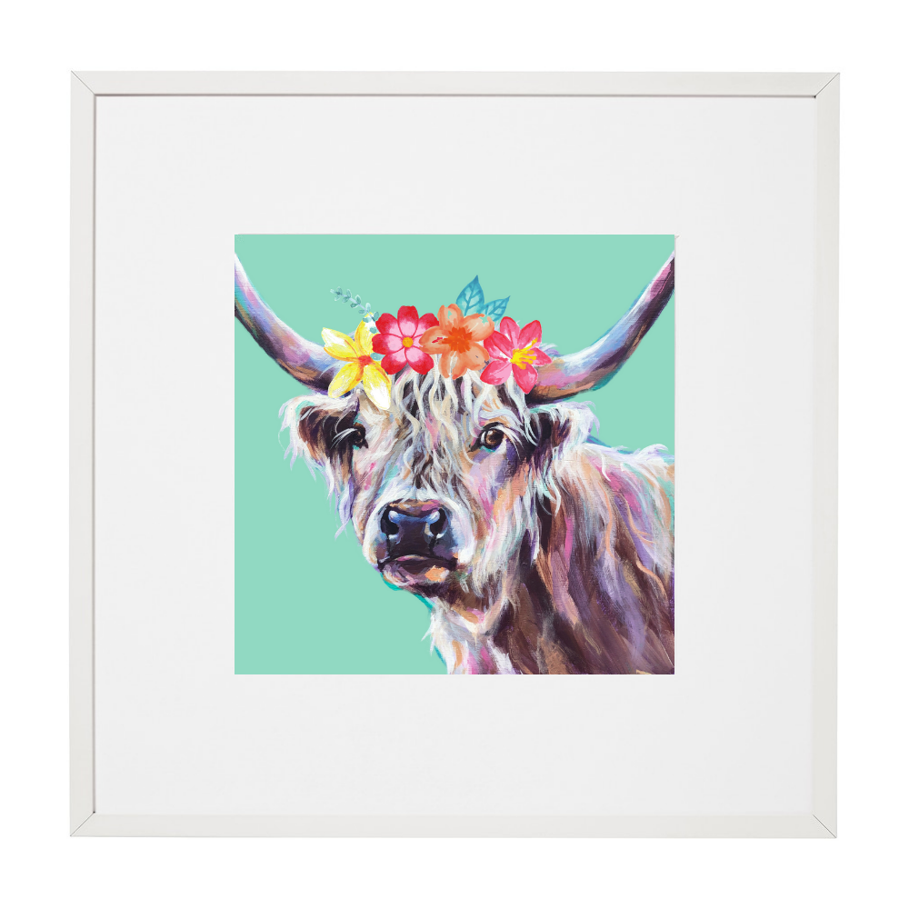 Frida - Highland Cow Print (Green)