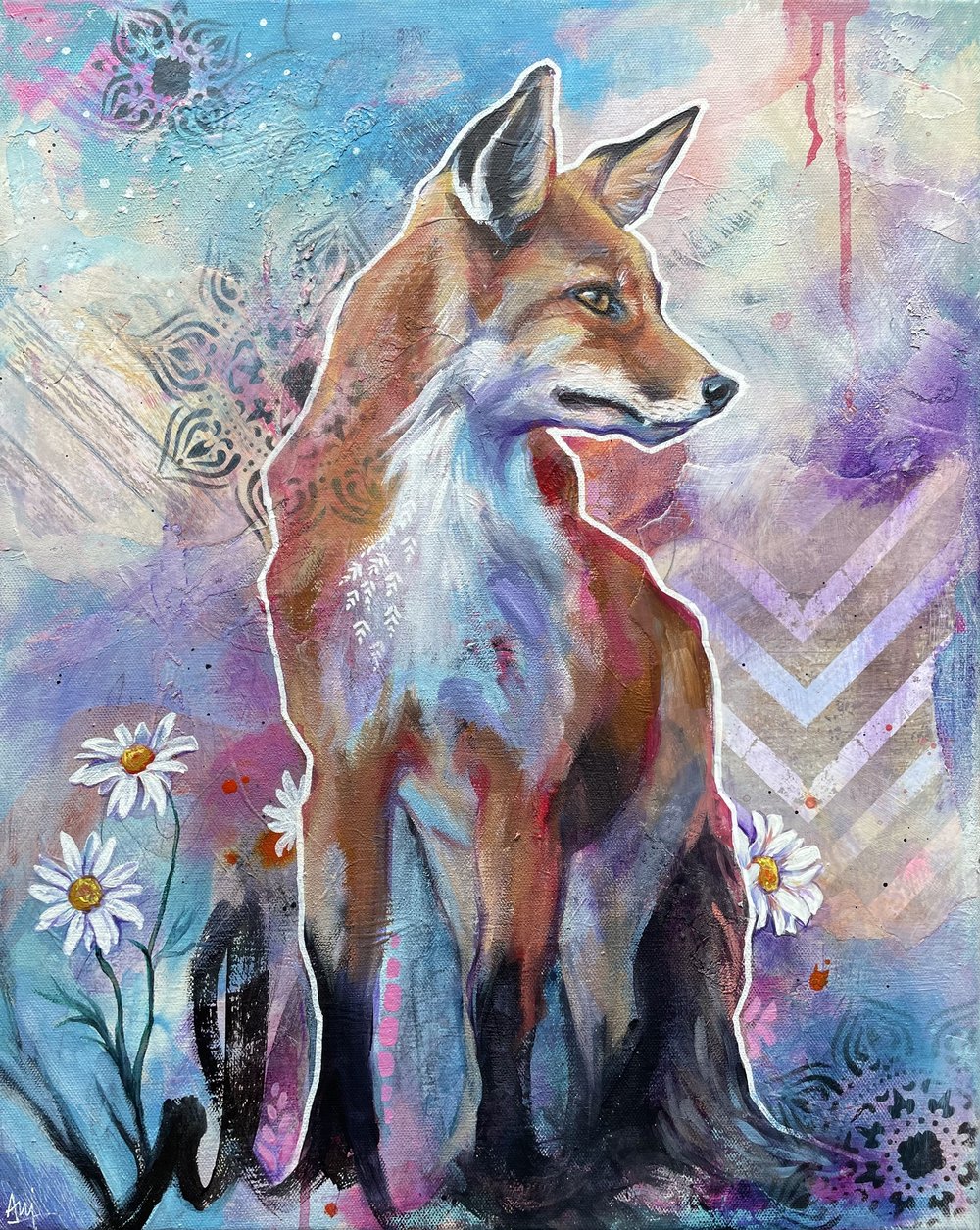 Pathfinder - Framed Original Fox Painting