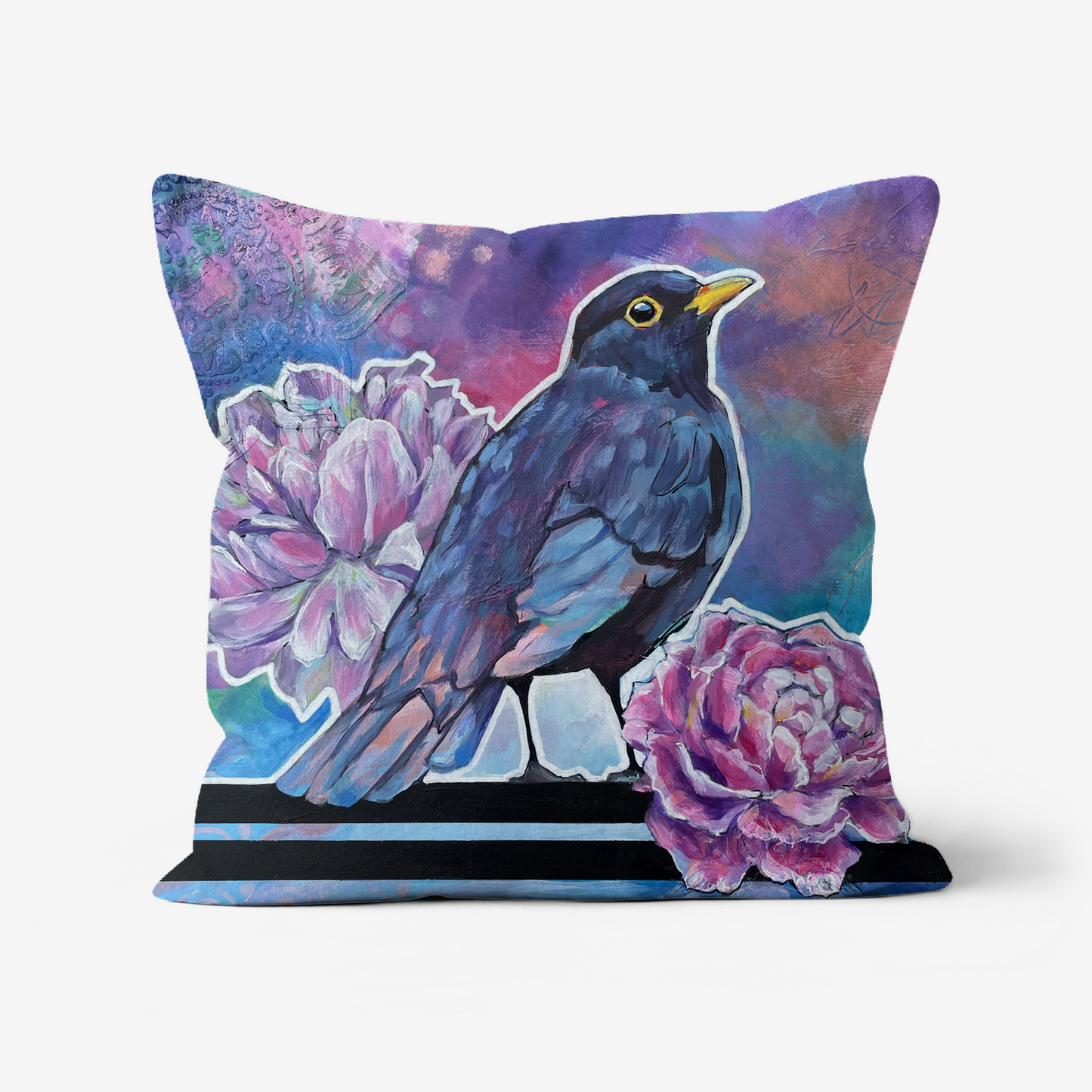 Blackbird Faux Suede Cushion