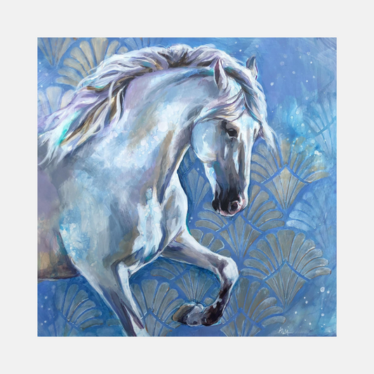 Poseidon - Framed Original Horse Painting