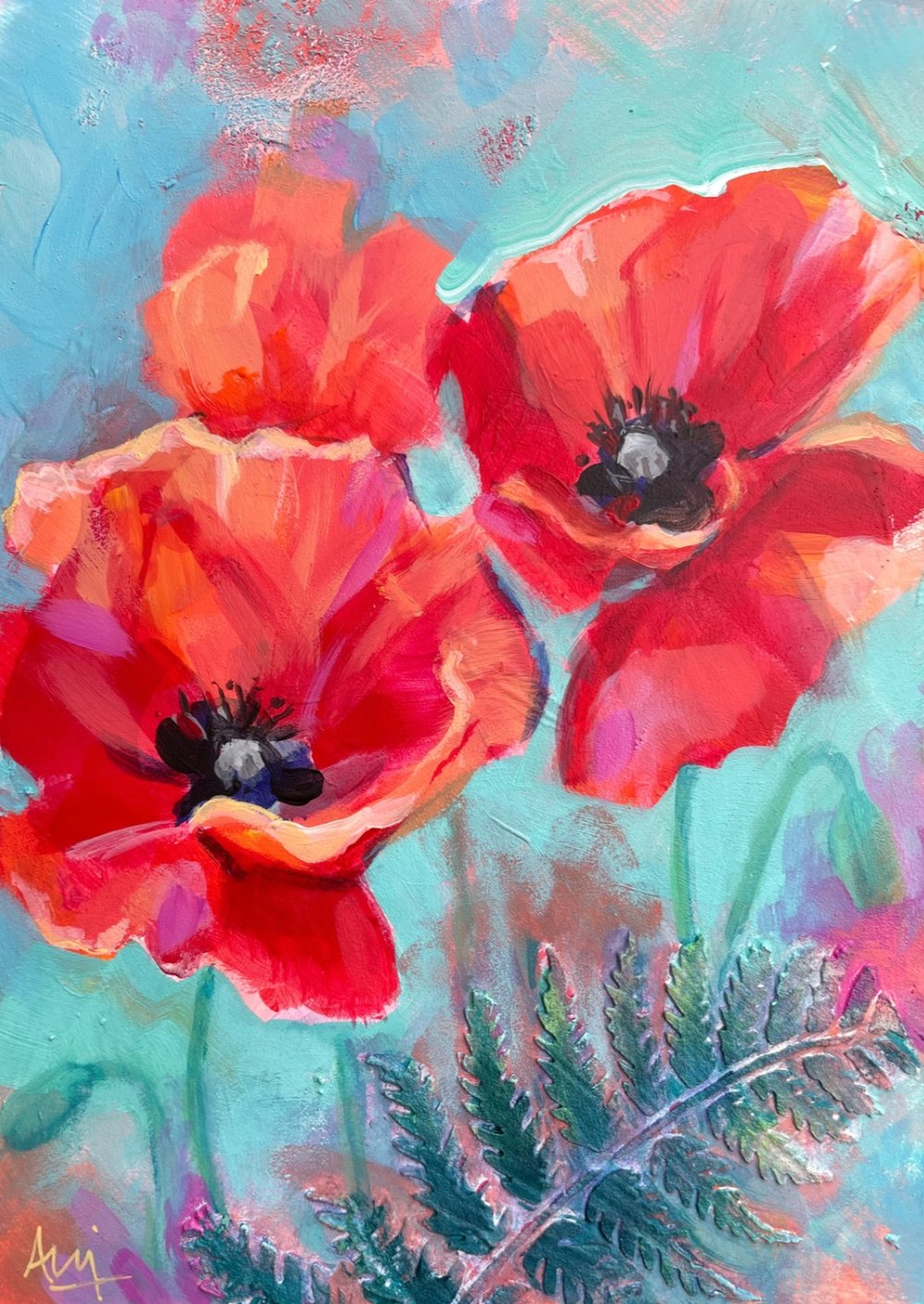 Poppies - Original Floral Painting