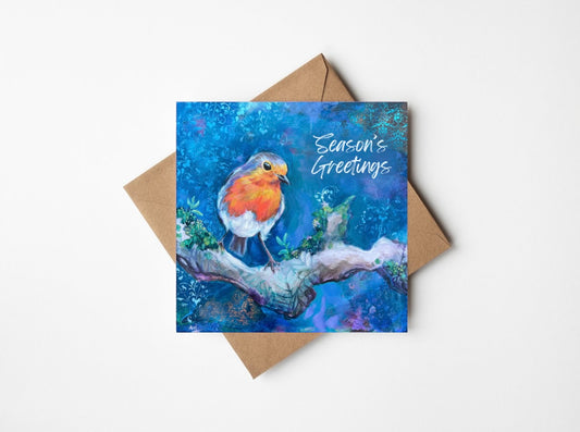 Festive Robin - Greetings Card (Singles & Packs)