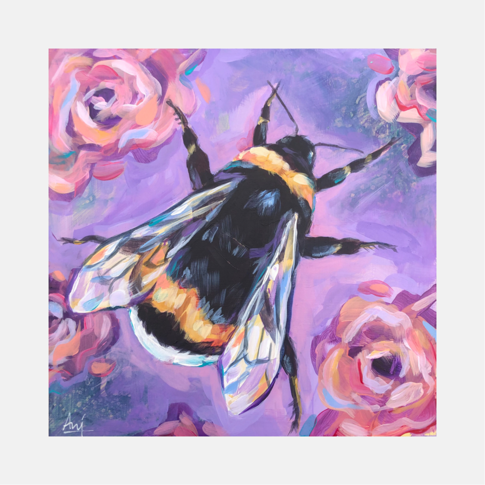 Summer Haze - Original Bumblebee Painting
