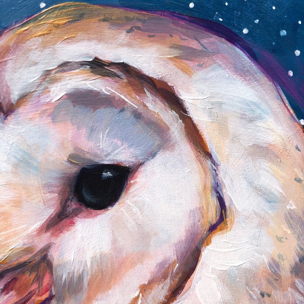 Athena - Original Barn Owl Painting