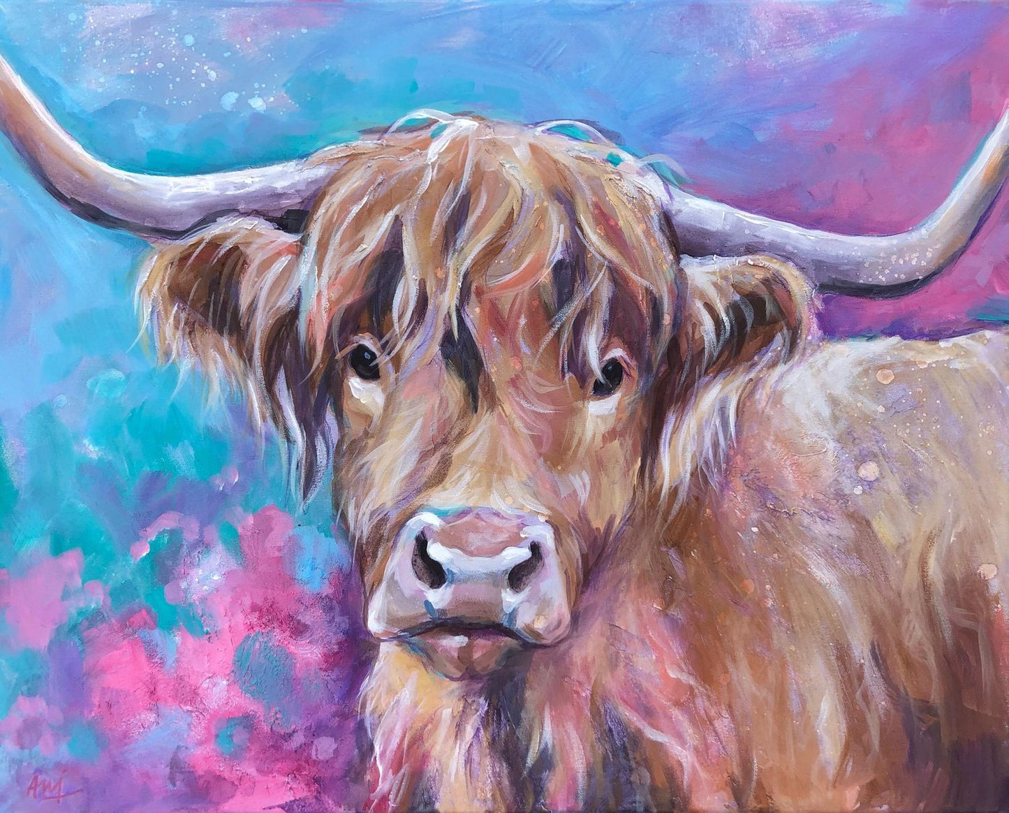 Scrumptious - Original Highland Cow Painting