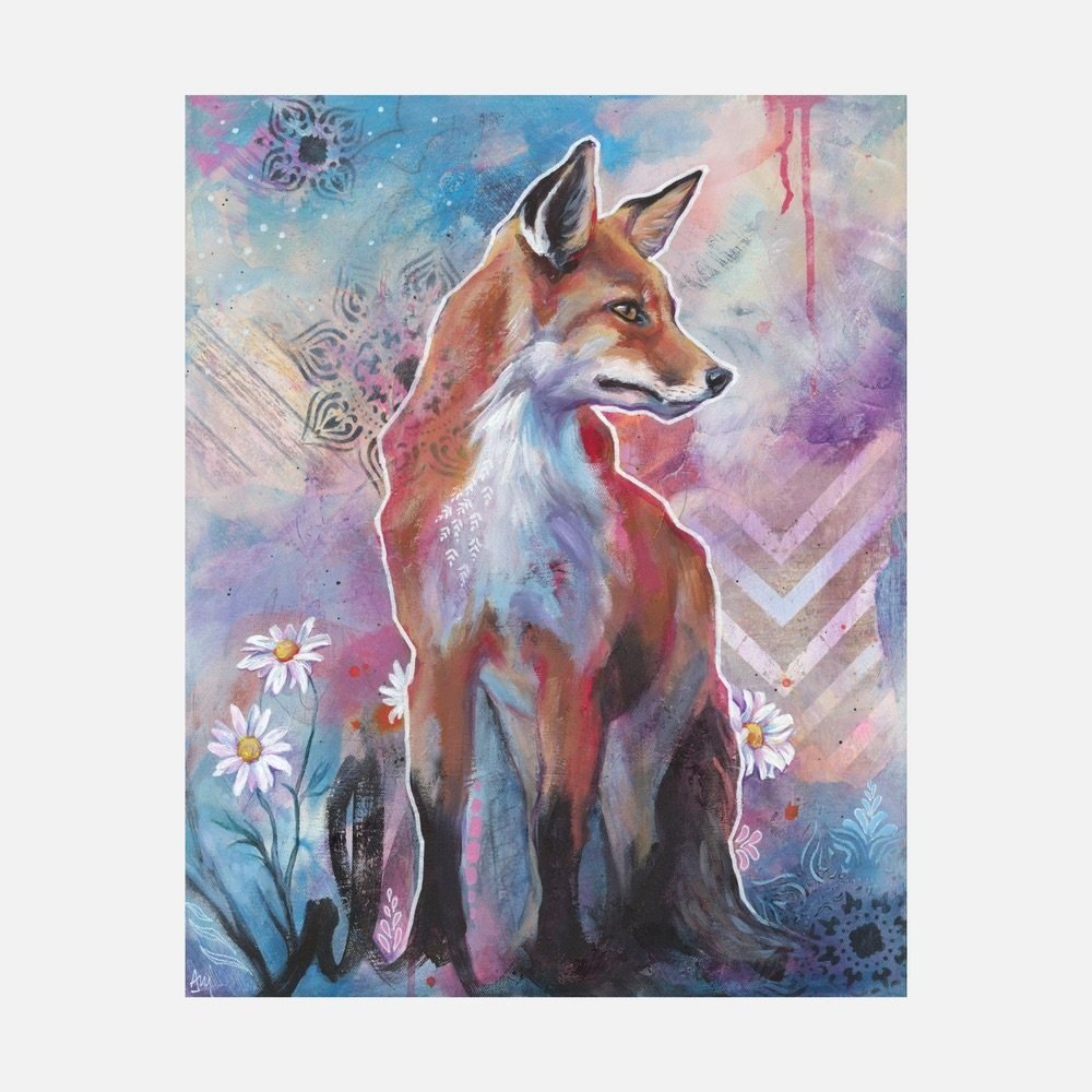 Pathfinder - Framed Original Fox Painting