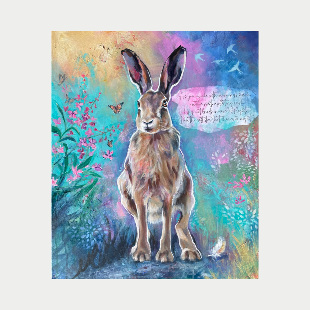 I’ll Be Still - Original Hare Painting