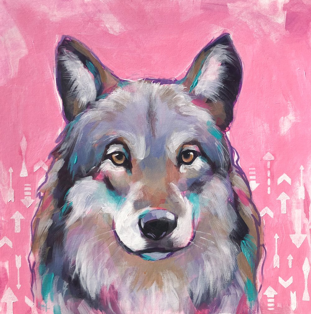 Skadi - Original Wolf Painting