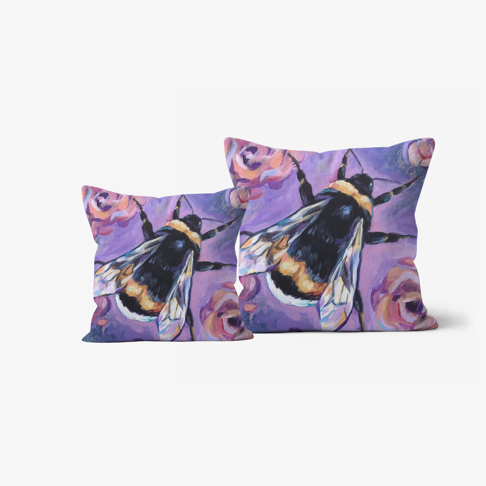 Bumblebee Faux Suede Cushion