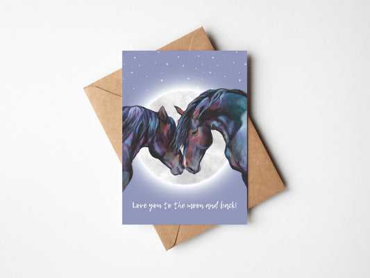 To The Moon & Back - Greetings Card