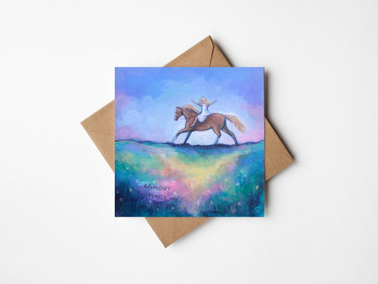 Adventure Awaits Horse - Greetings Card