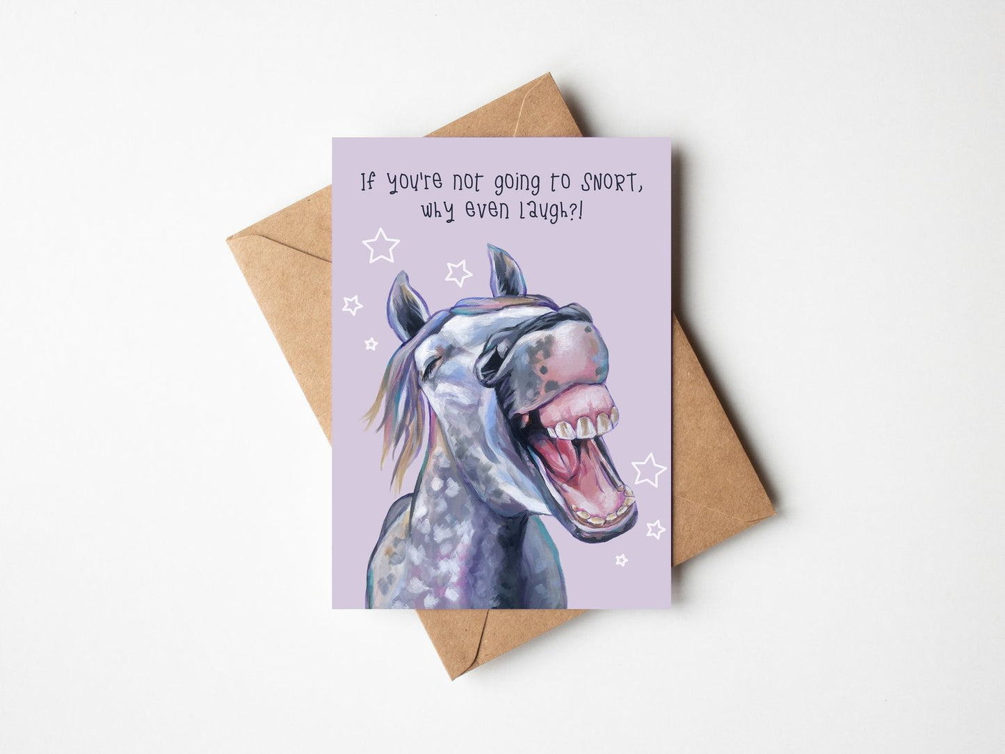 Lol Horse - Greetings Card