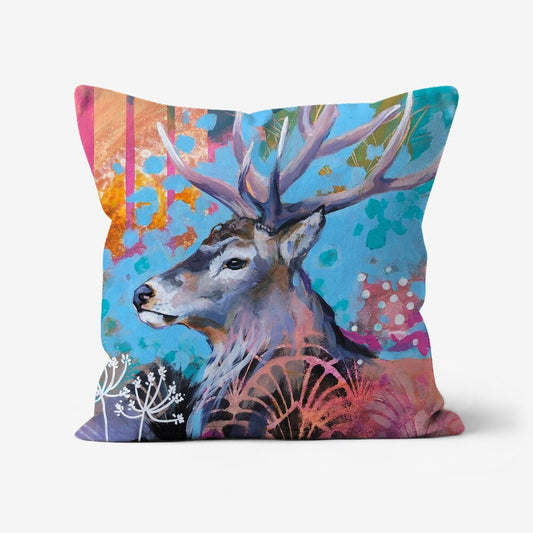 Stag Faux Suede Cushion