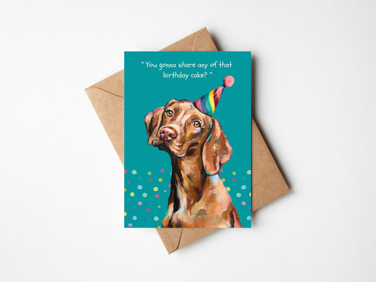 Birthday Dog - Greetings Card