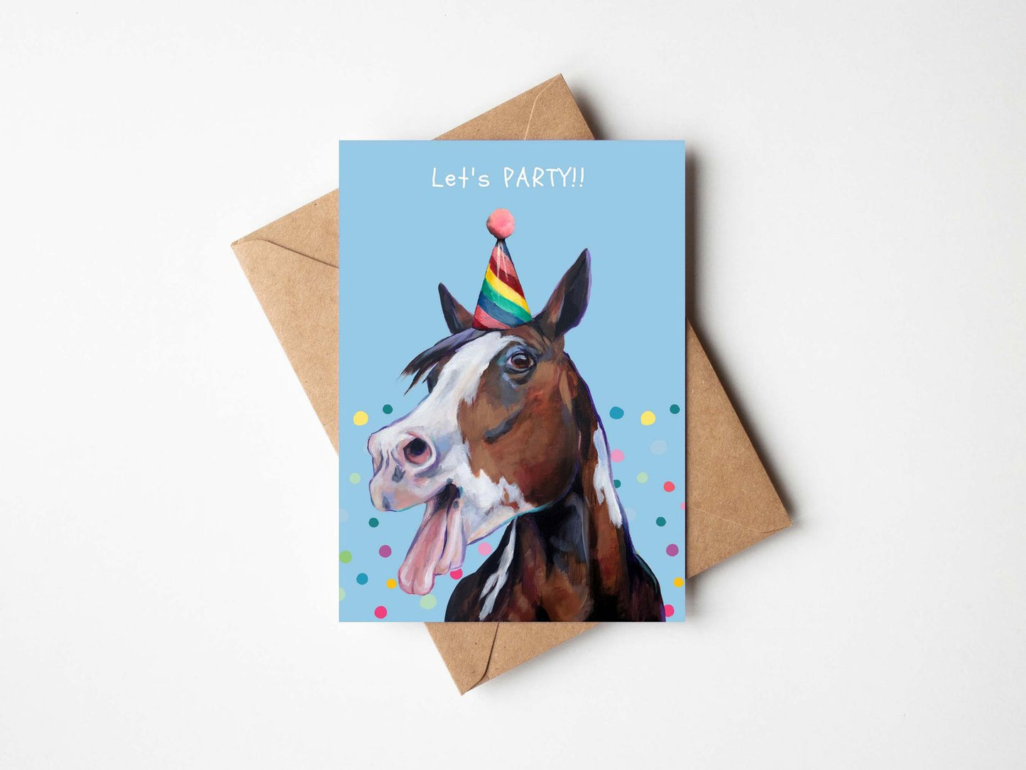 Party Horse - Greetings Card