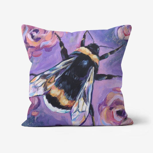 Bumblebee Faux Suede Cushion