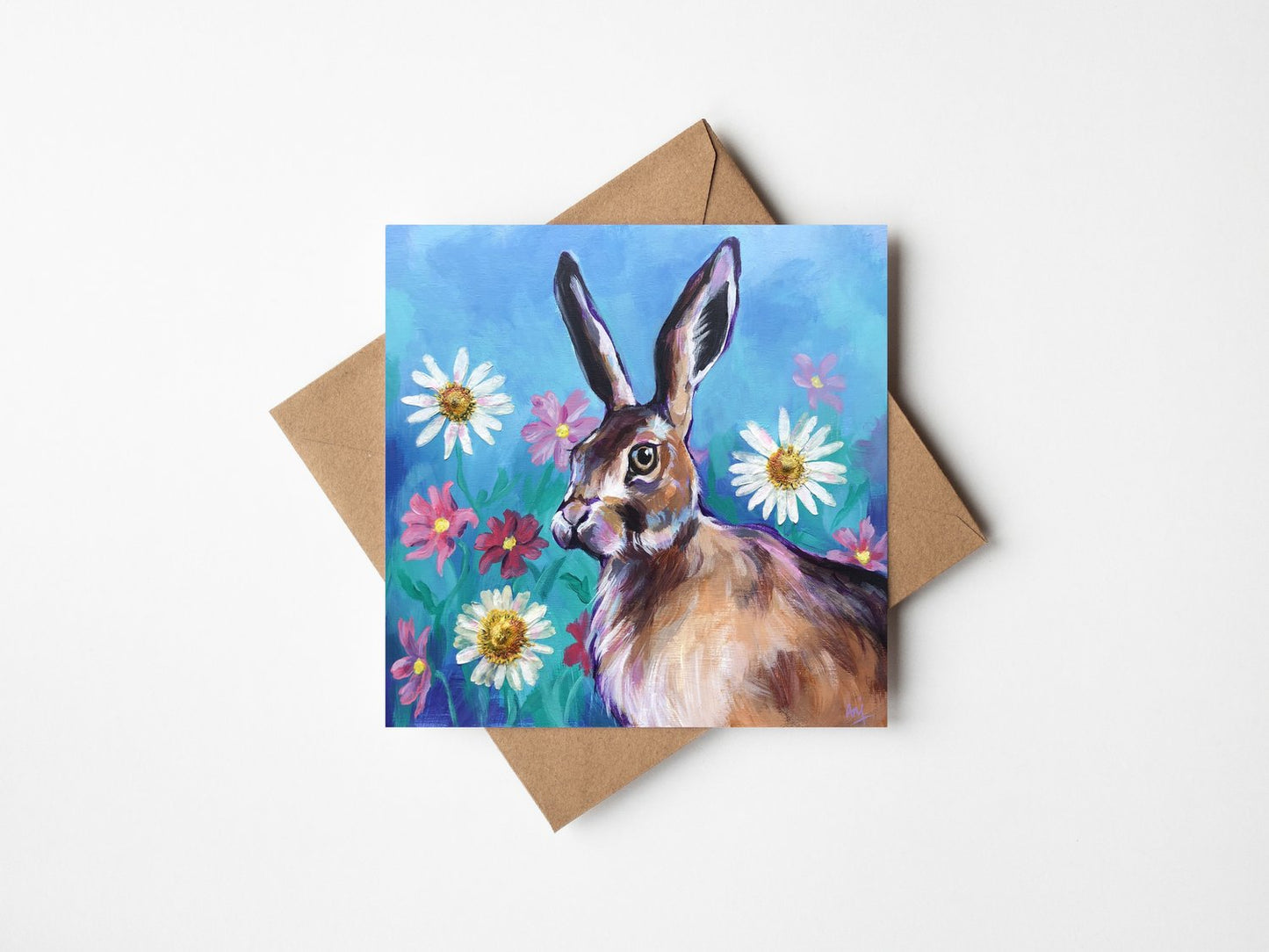 Oxeye Hare - Greetings Card